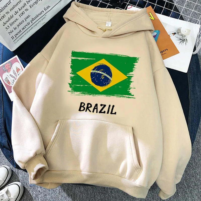 

Brazil hoodies women harajuku y2k aesthetic anime female pullover sweatshirts streetwear graphic