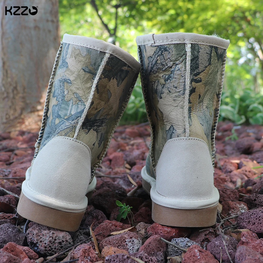 KZZO/Новые зимние сапоги Forest Leaf женские австралийские классические полусапоги