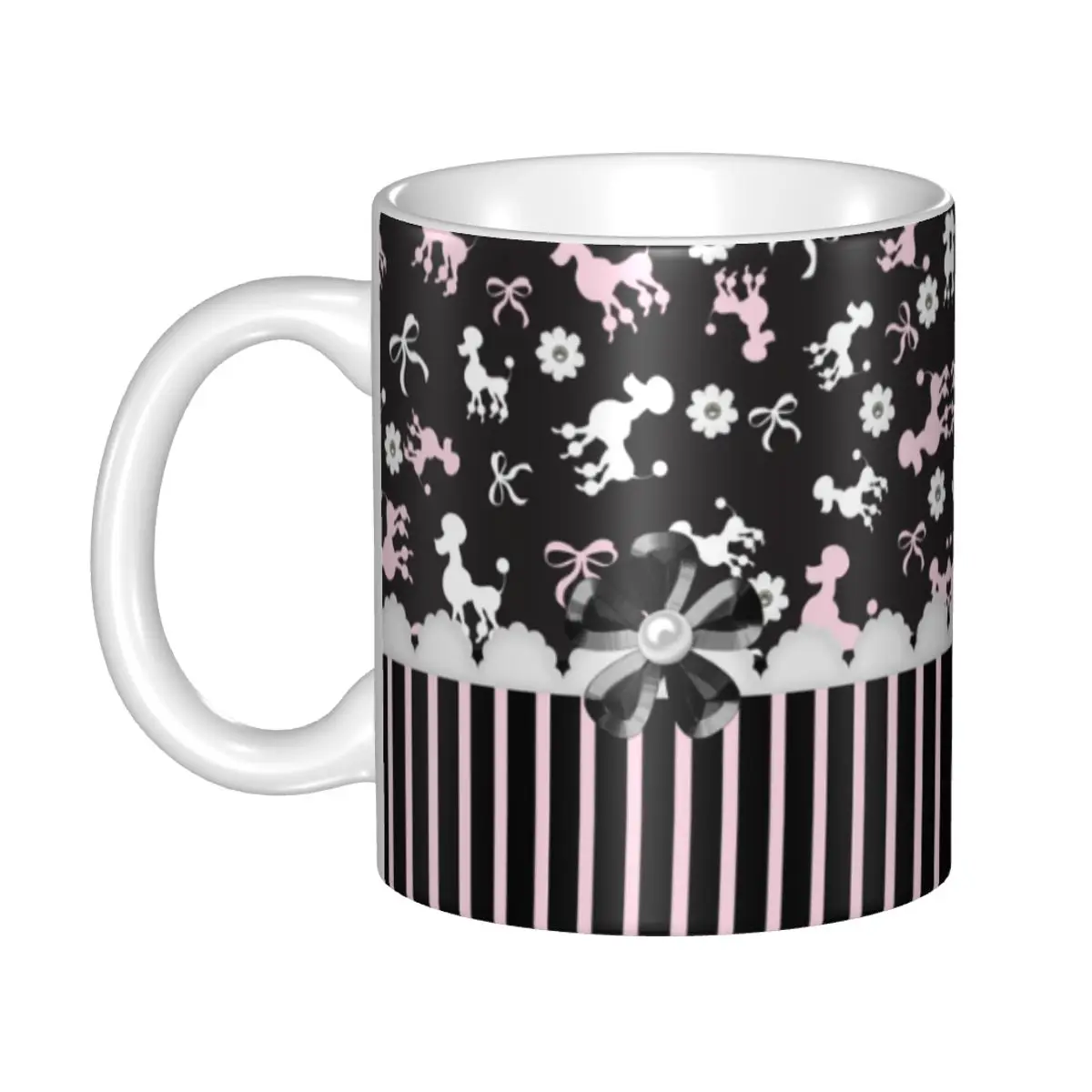 

Лучшая в выставке кружка с пуделями Персонализированная мультяшная керамическая кофейная кружка с рисунком пуделя собаки креативный пода...