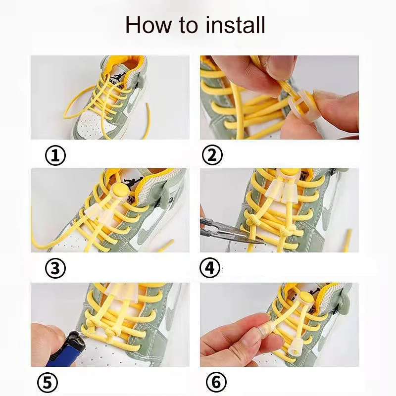 New Sneaker ShoeLaces Elastic No Tie Shoe Laces Stretching Lock Kids Adult Lazy Laces Quick Shoelace Shoestrings