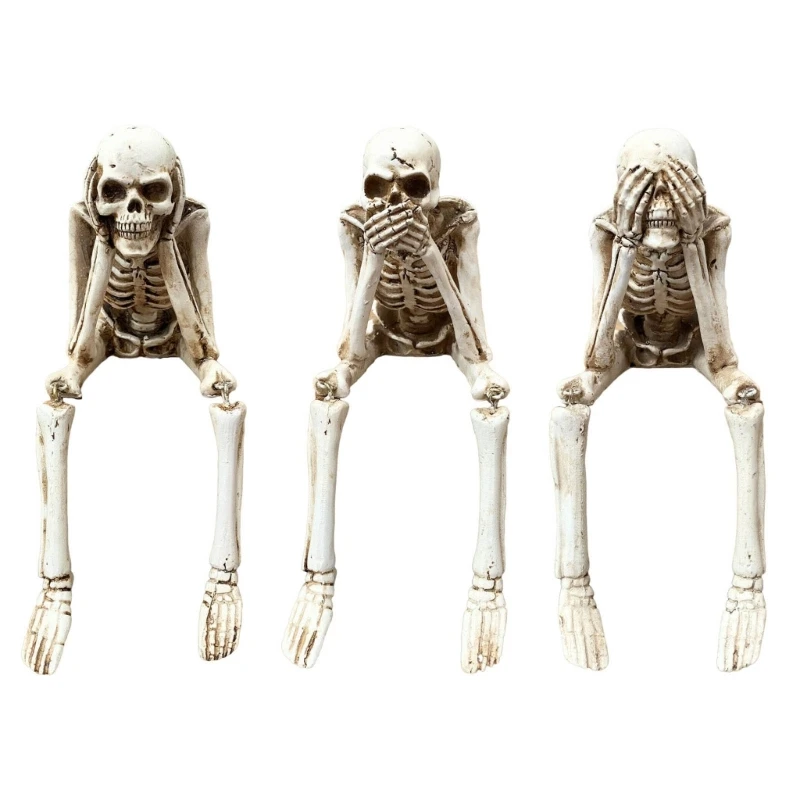 

Poseable Skeleton Props Perfect for Halloween Displays and Horror Themed Event