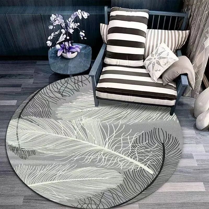 Круглый ковер для отдыха большой площади декоративный спальни гостиной дивана