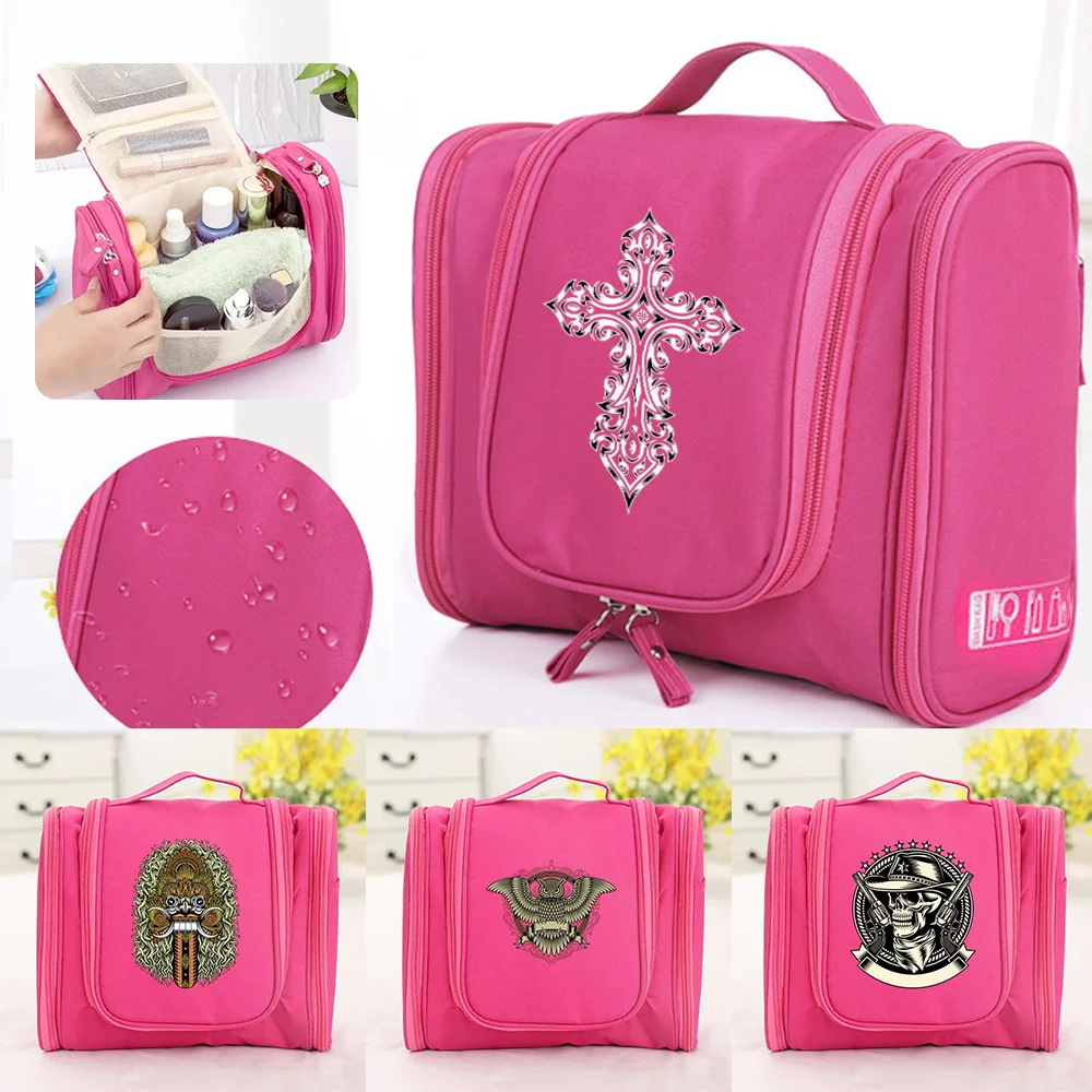

Cosmetic Bag Hanging Travel Outdoors Makeup Bags for Women Washing Toiletry Kits Storage Bags Portable with Zipper Make Up Case