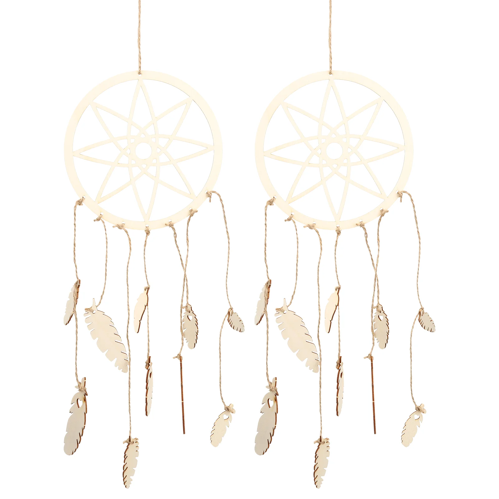 

2pcs Wall Ornaments Dream Catcher Unfinished DIY Wooden Dream Catcher Kit