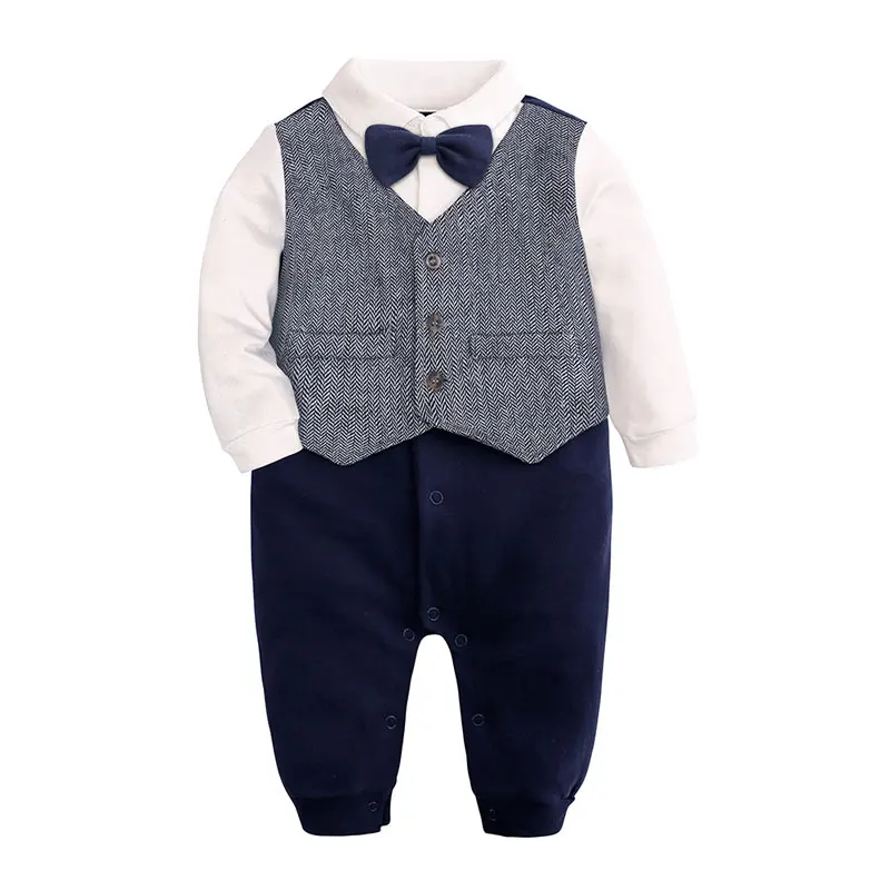 

Spring Autum Baby Clothes Boys Rompers Formal Baby Boy Clothes Cotton Long Sleeve Newborn Rompers 0-24 Months