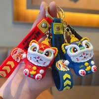 creative keychains 2022 new year of the tiger lucky cat pendant cartoon acrylic plastic bag lanyard ornaments lucky jewelry