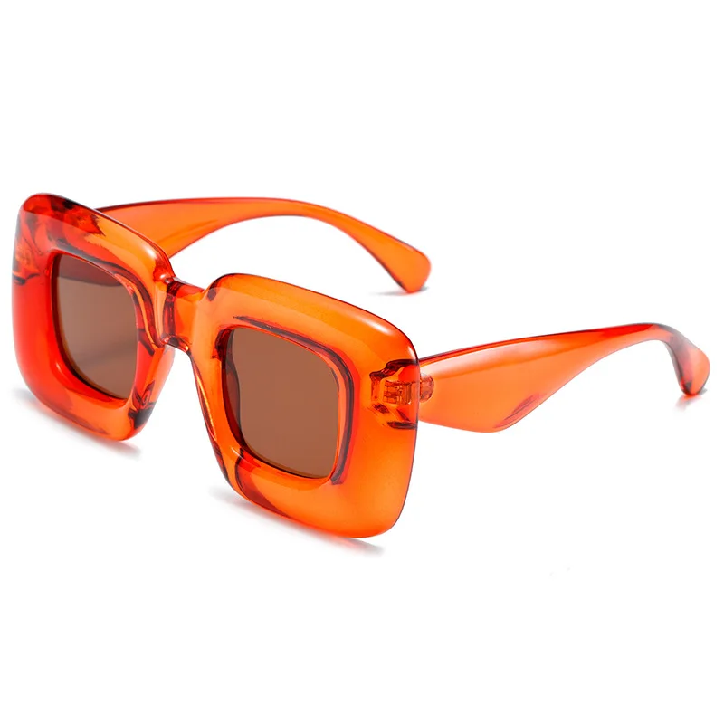 

Новинка 2023, солнцезащитные очки в надувной квадратной оправе y2k, европейский и американский стиль, ретро, мужские и женские очки с защитой UV400, тренд с УФ-защитой