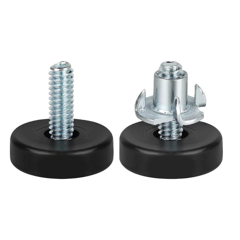 Мебельный балансирующий коврик для ног с резьбой и четырехугольной гайкой