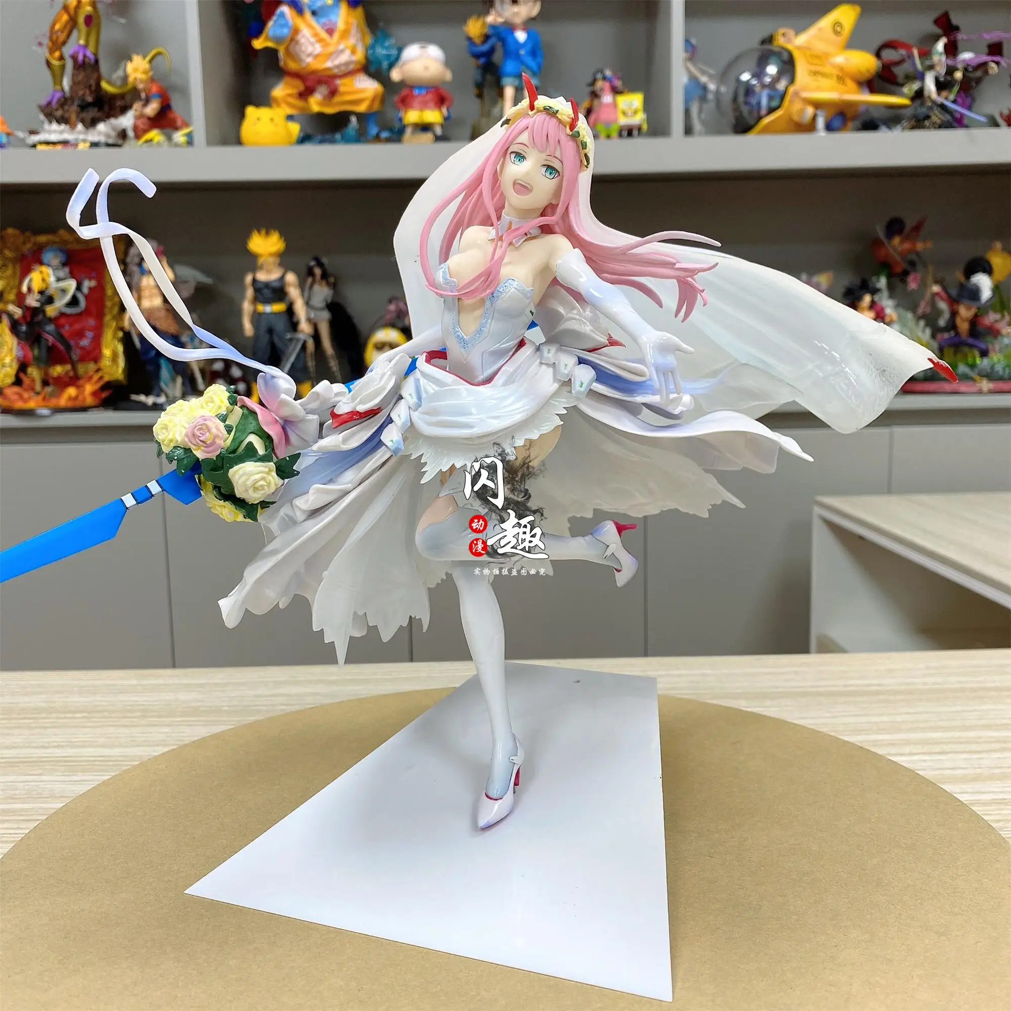 

27cm DARLING in the FRANXX Zero Two 02 Sexy Girl Anime Figure Zero Two For My Darling Wedding Action Figure Adult Model Doll Toy