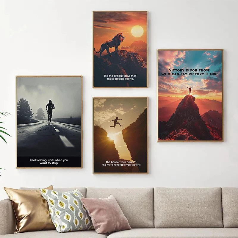 Современные мотивационные цитаты художественный постер успех деньги картины на