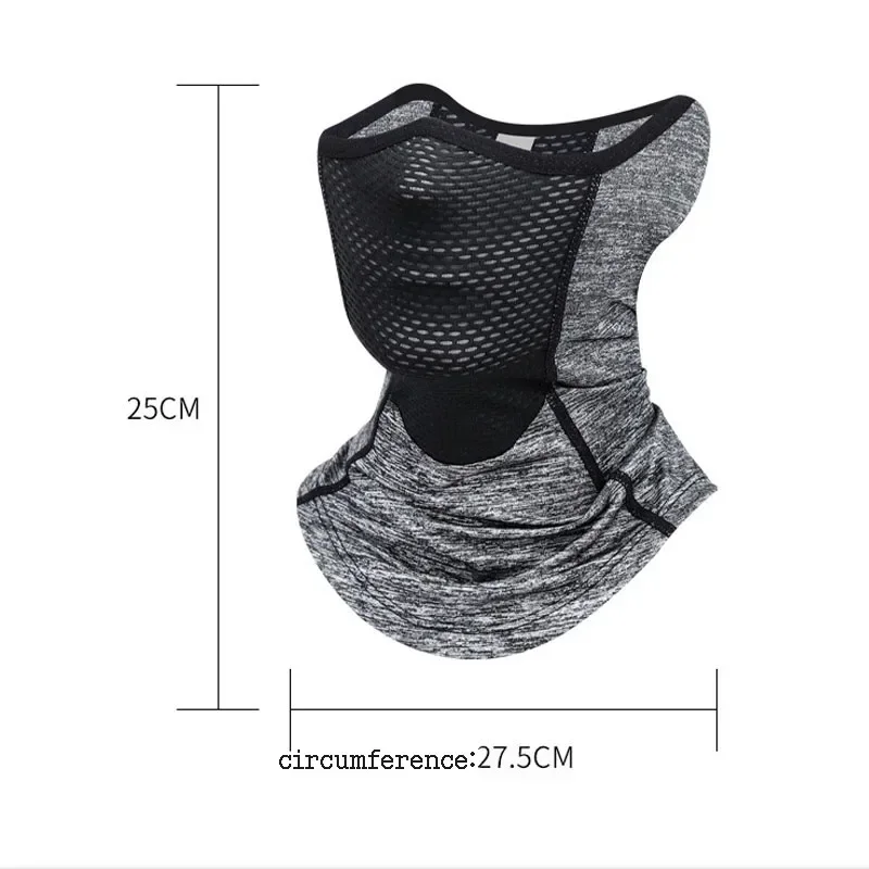 

Summer Shield Dust Protection Tube Neck Breathable Running Silk Scarf Bandana Face Night Ice Mask Sun Mesh Reflective Gaiter