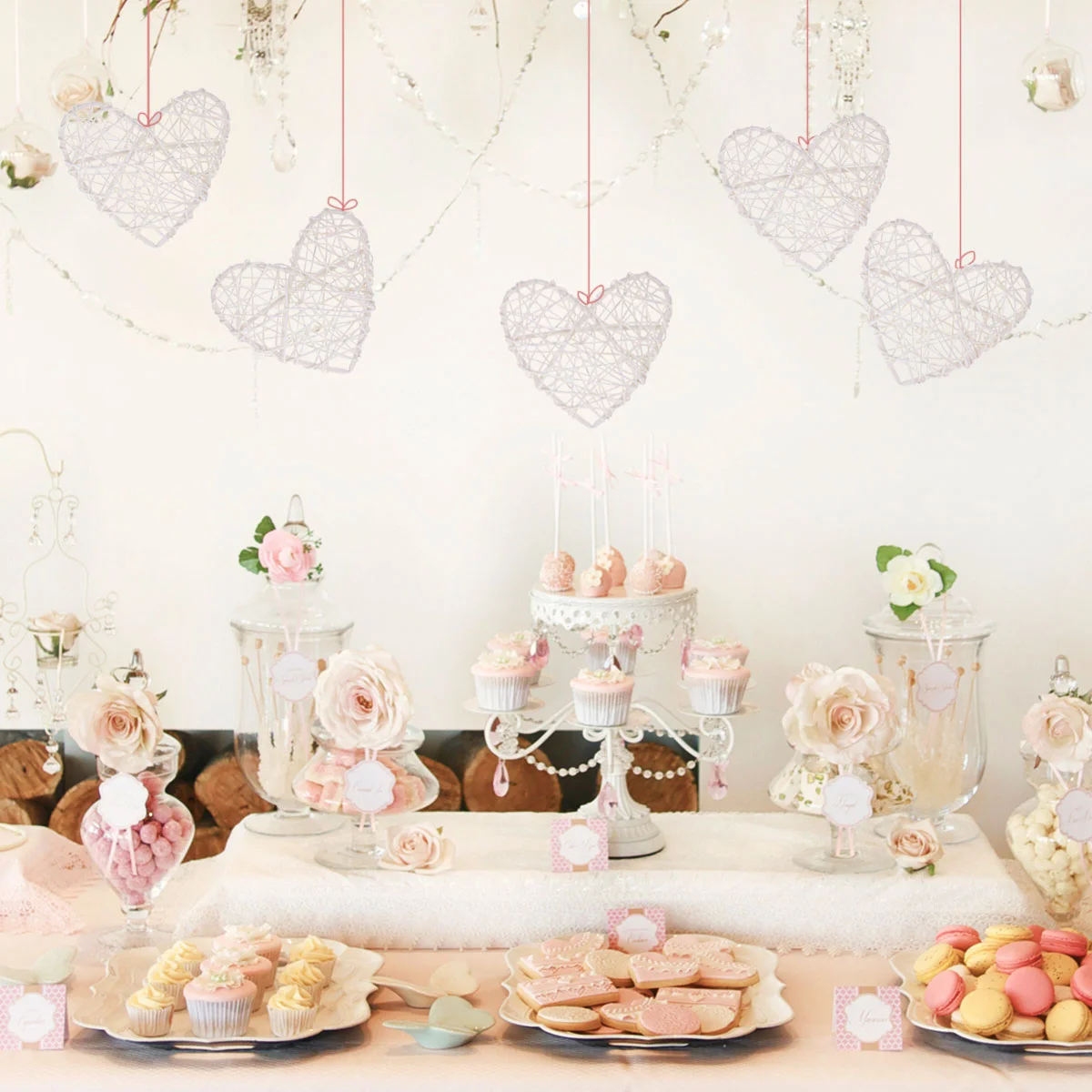 

Heart Rattan Wreath Decor Filler Wicker Wall Vase Decorations Decoration Wedding Room Christmas Hearts Rustic Ornaments