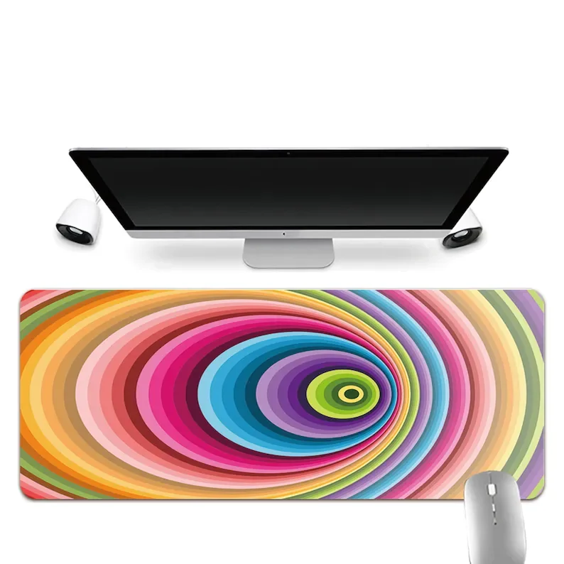 

Large Mousepad Printed watercolor Anti-Slip Leather Waterproof Desk Mouse Mat Pad Laptop Office Gaming Computer Home Mice Mat