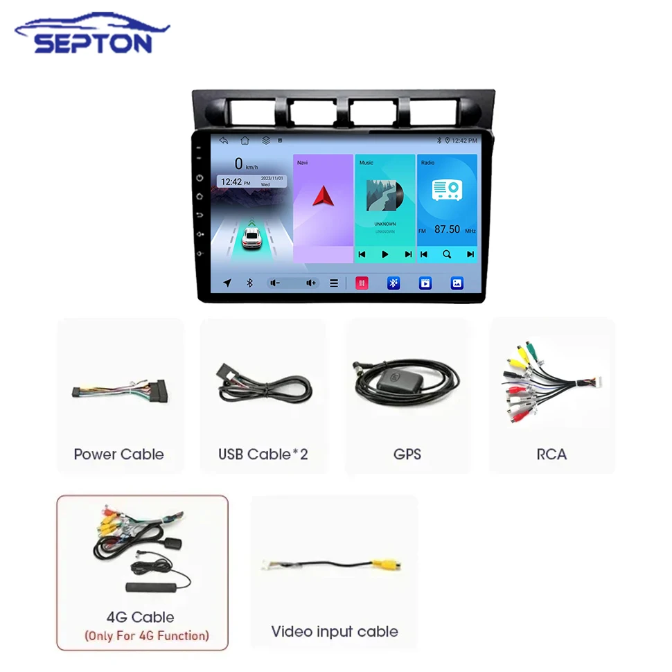 SEPTON Android Auto Car Rdio для Kia Morning Picanto 2004-2007 головное устройство 8 ядер 4GNavi DSP BT GPS