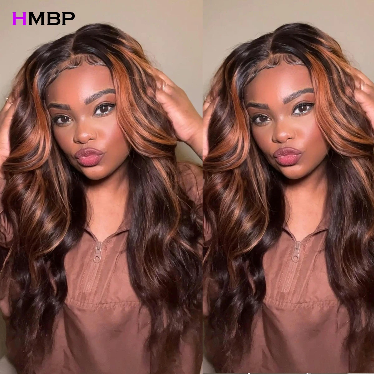 Выделите бесклеевой парик человеческие волосы плотность 400 13x6 Hd кружевной