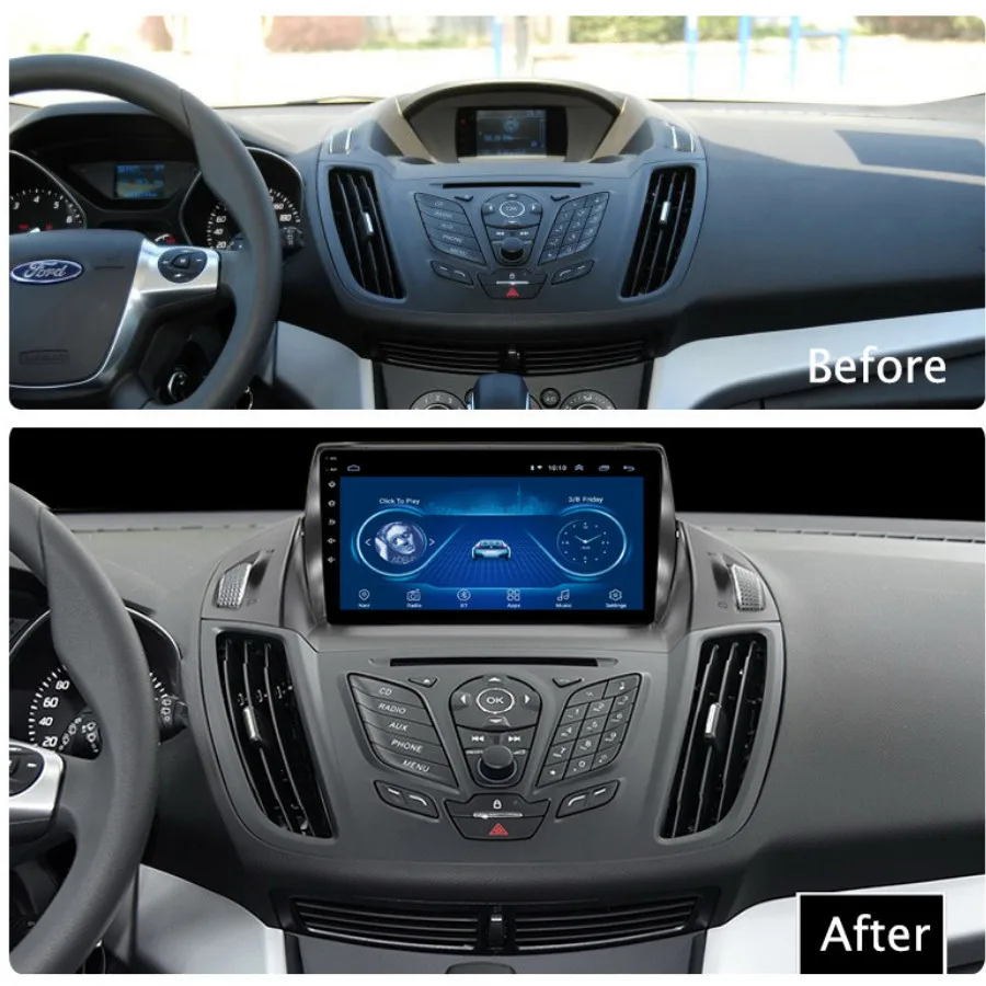Android плеер для Ford Kuga C-MAX Ecosport 2013-2017 DSP CarPlay Автомагнитола стерео Мультимедиа видео