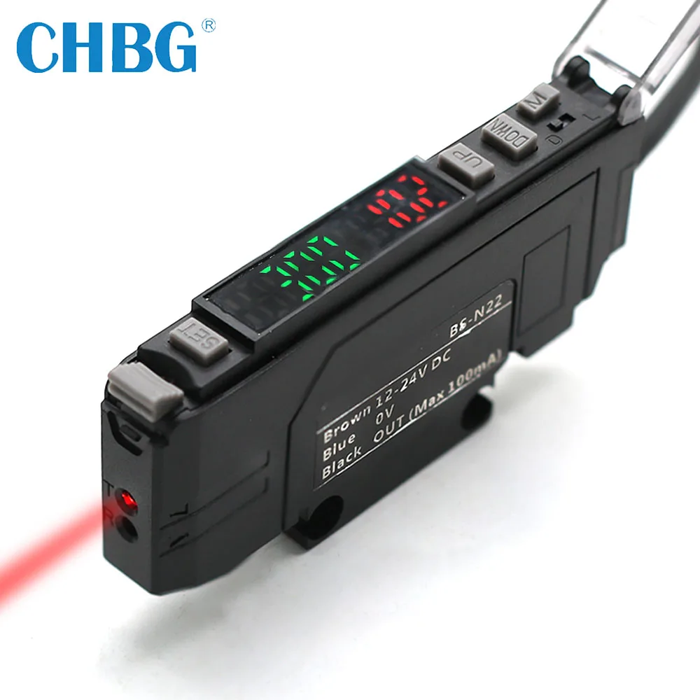 

CHBG BS-N22 NPN PNP оптический Волоконно-оптический усилитель сенсор фотоэлектрический переключатель оптический прозрачный без NC регулируемый высокая чувствительность
