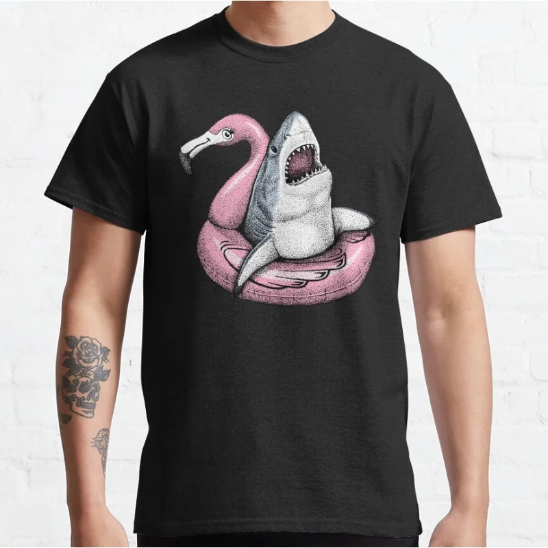 Фото Cute Pool Shark - Ahhh Time to Relax Забавная футболка с круглым вырезом и короткими рукавами для мужчин, топы большого размера для взрослых, S-6xl №1