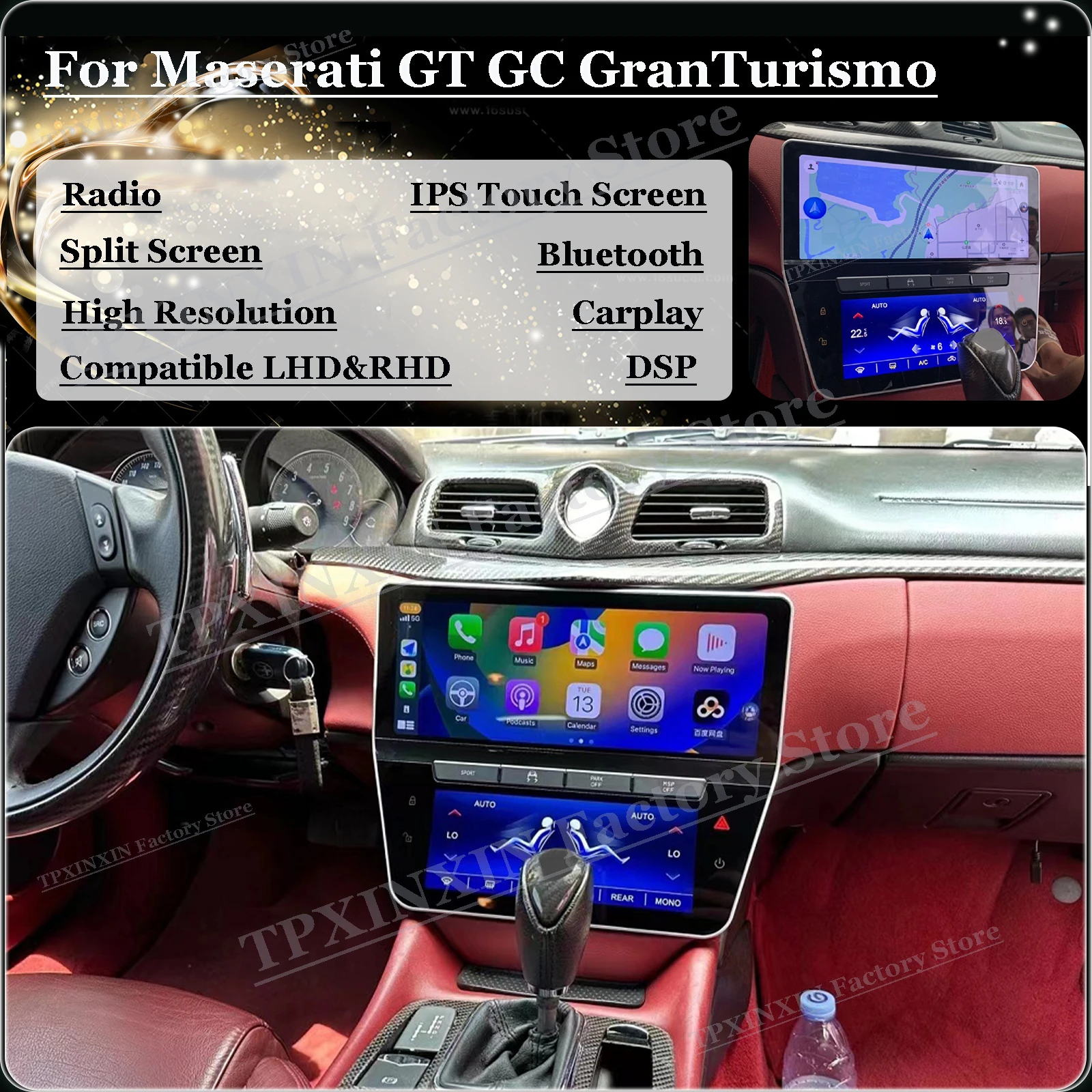 Автомобильная мультимедиа с левым рулем и правым Android для Maserati GT GC GranTurismo 2007 2008 2009
