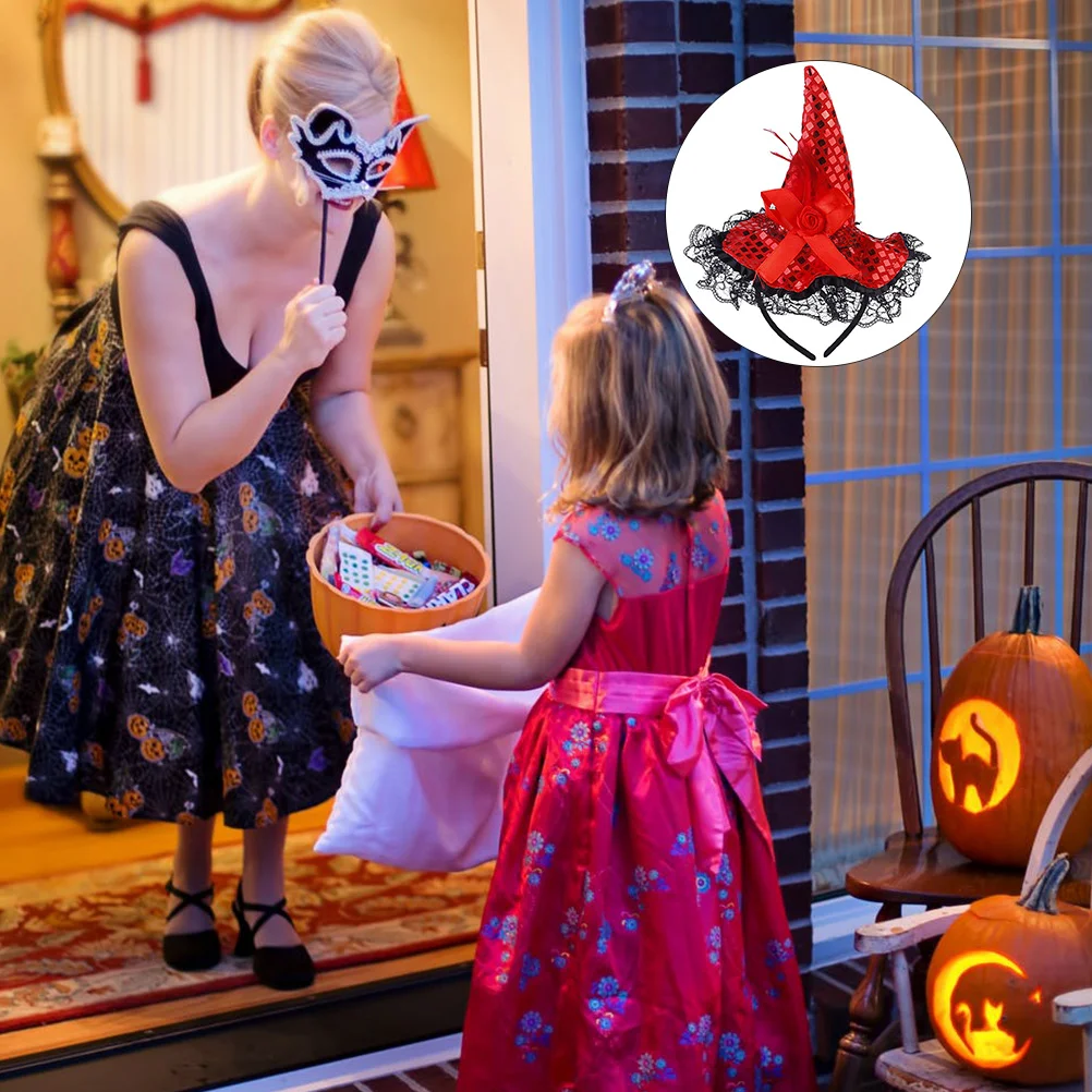 

Hoop Hair Hat Witch Mini Headpiece Adult Headband Cosplay Children Headwear Pointy Party Decoration Toddler Girl