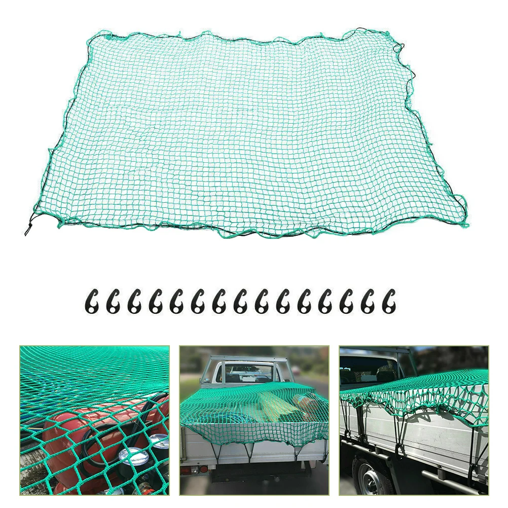 

Net Truck Cargo Bed Trailer Pickup Heavy Nets Duty Mesh Bungee Car Cover Netting Nylon Extend Tailgate Automotive Clips Suv