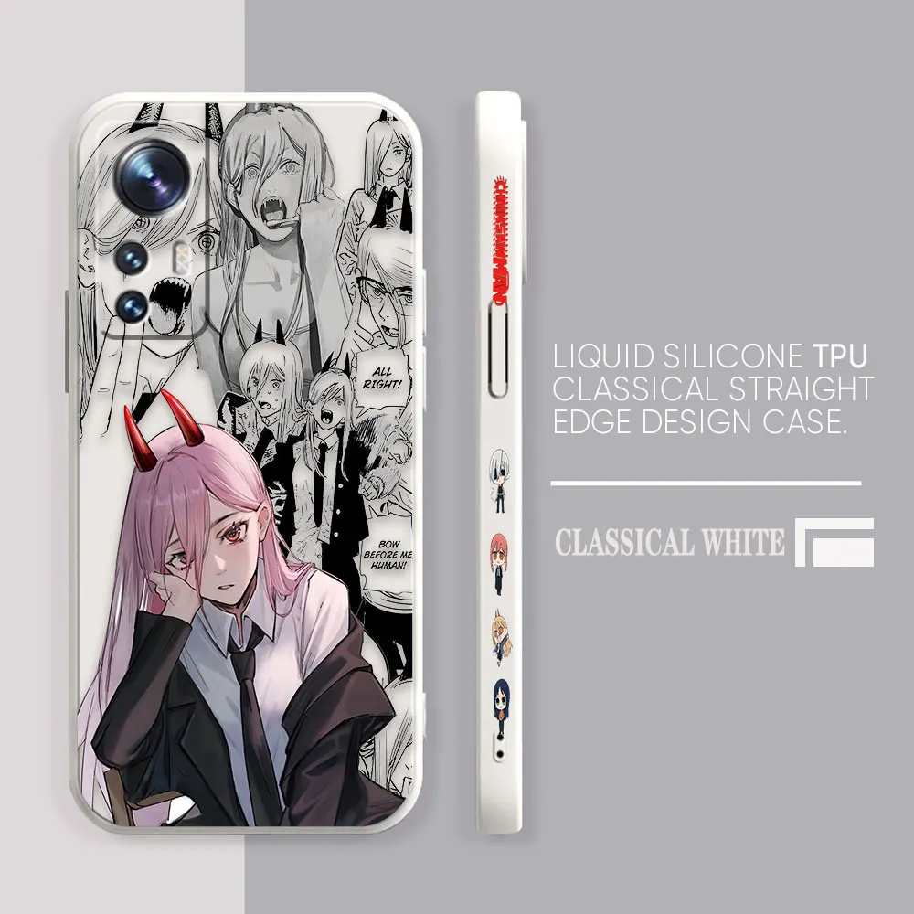 Phone Case For Xiaomi 13 12 12T 12S 11 11T 10 10S 9 8 Pro Ultra Lite Colour Case Cover Funda Cqoue Shell Capa Chainsaw Man POWER