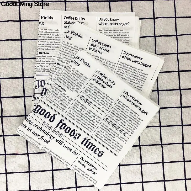 50 листов масляная бумага для упаковки хлеба сэндвичей гамбургеров картофеля фри