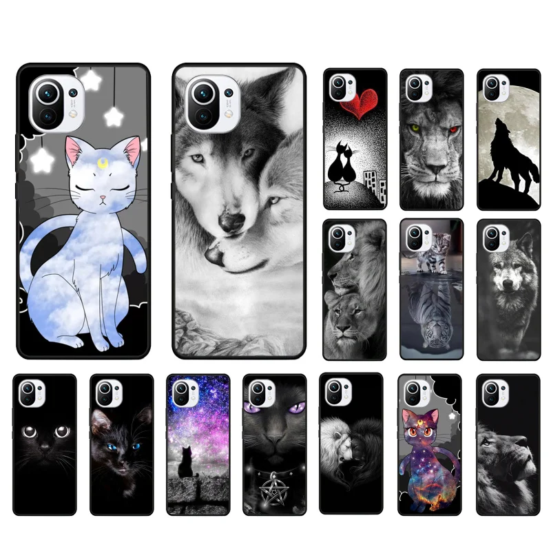 

Wolf Dog Cat Lion Tiger Animal Phone Case for Xiaomi 12 Mi 10T 11T 11 Pro 10 10T 11 lite 10pro 11Ultra Poco X3 Pro Poco F3 M3