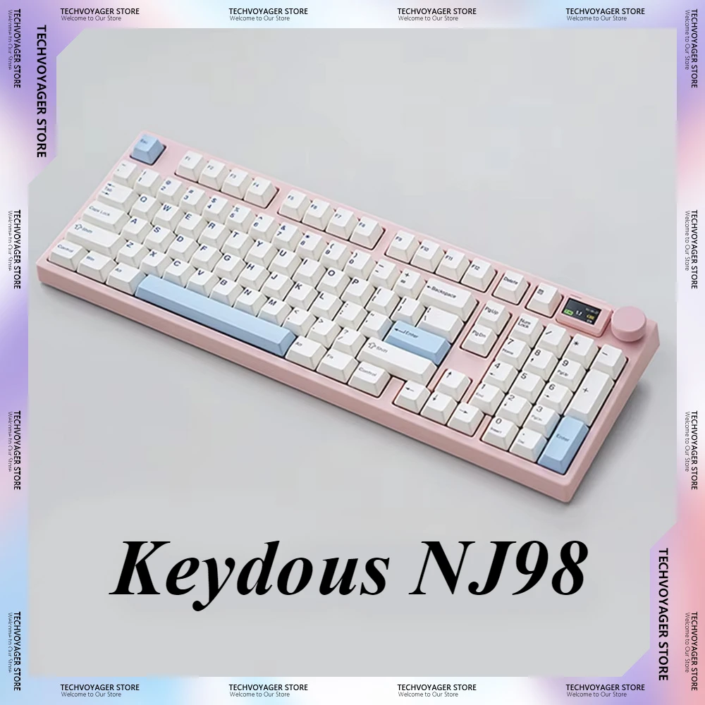 Механические клавиатуры Keydous NJ98 98 клавиш горячая замена RGB-подсветка 2 4G