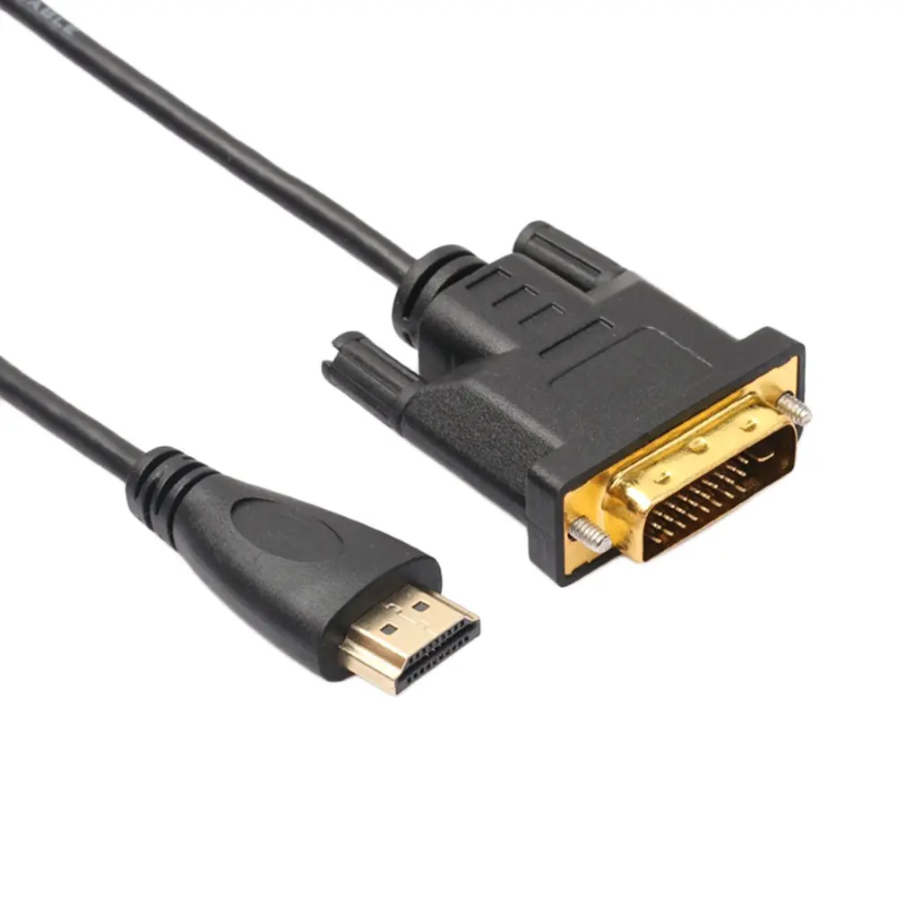 1080P 3D HDMI-compatible to DVI HDMI-compatible Cable DVI-D 24+1 Pin Adapter Cables for XBOX DVI to HDMI-compatible Cable 0.5M