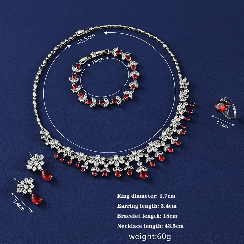 5 шт./комплект набор ювелирных изделий в форме фейерверка из циркона