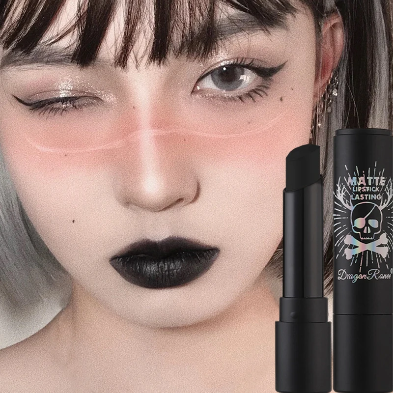 

Black Halloween Matte Nude Lipstick Waterproof Long Lasting Sexy Velvet Red Green Lipsticks Non-stick Cup Party Makeup Cosmetics
