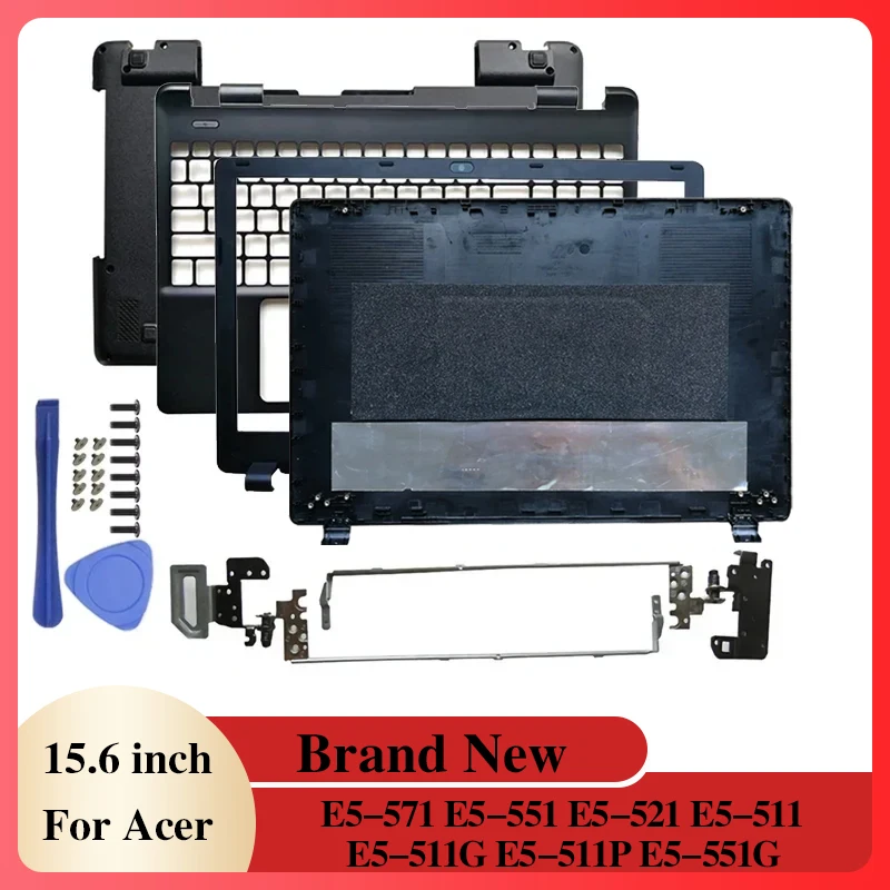 Фото Новые рамки для ноутбуков Acer E5-571/551/521/531/511G/511P/551G: задняя крышка LCD, передняя рамка, петли, подставка для рук, нижний корпус №3