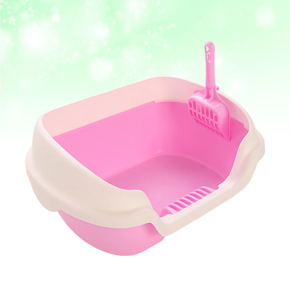 

Litter Cat Box Toilet Boxes Basin Large Supplies Cats Sifting Kitten High Cleaning Covered Open Self Indoor Pan Enclosed Sided