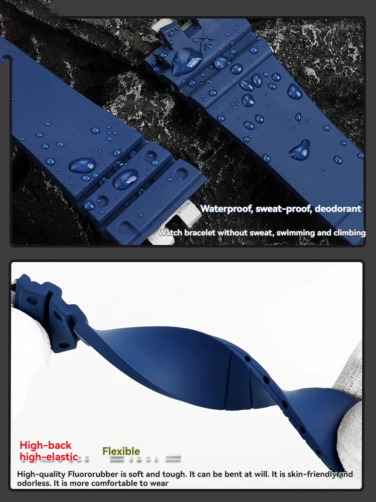 Фото GM-B2100 gmw-b5000 Ремешок для часов из фторкаучука для Casio G-SHOCK GMW-B5000 резиновый ремешок Корпус из нержавеющей стали FMK MEN ремешок для часов №4