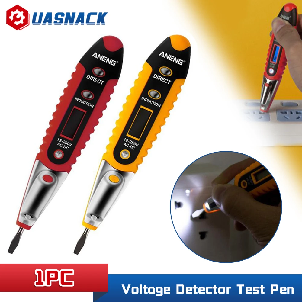 

MultiDigital Test Pencil AC DC 12-250V Tester Electrical Screwdriver LCD Display Voltage Detector Test Pen Electrician Tools