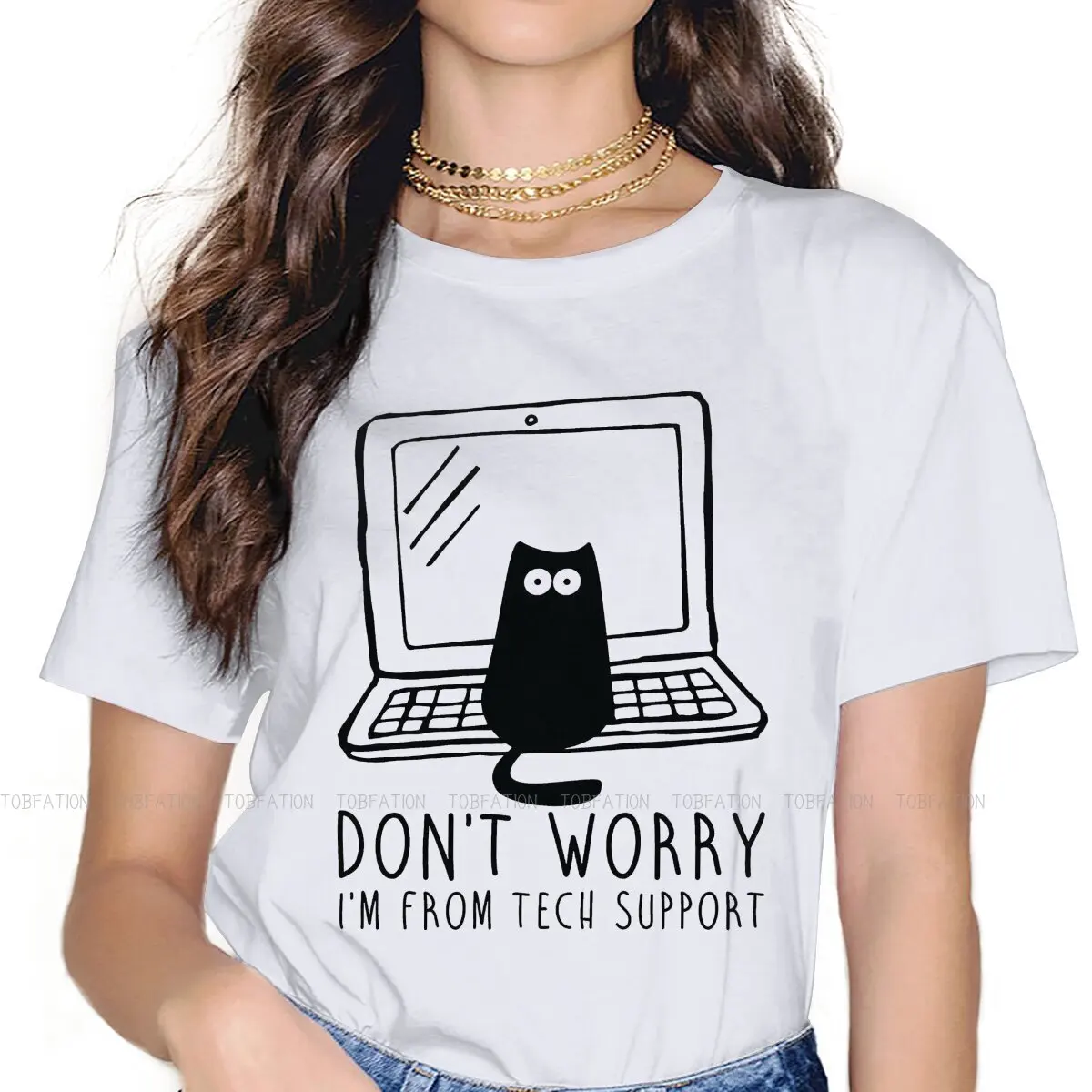 Футболки I'm From Tech Support 4XL графические тканевые топы для Linux Minix UTX Girl футболки с