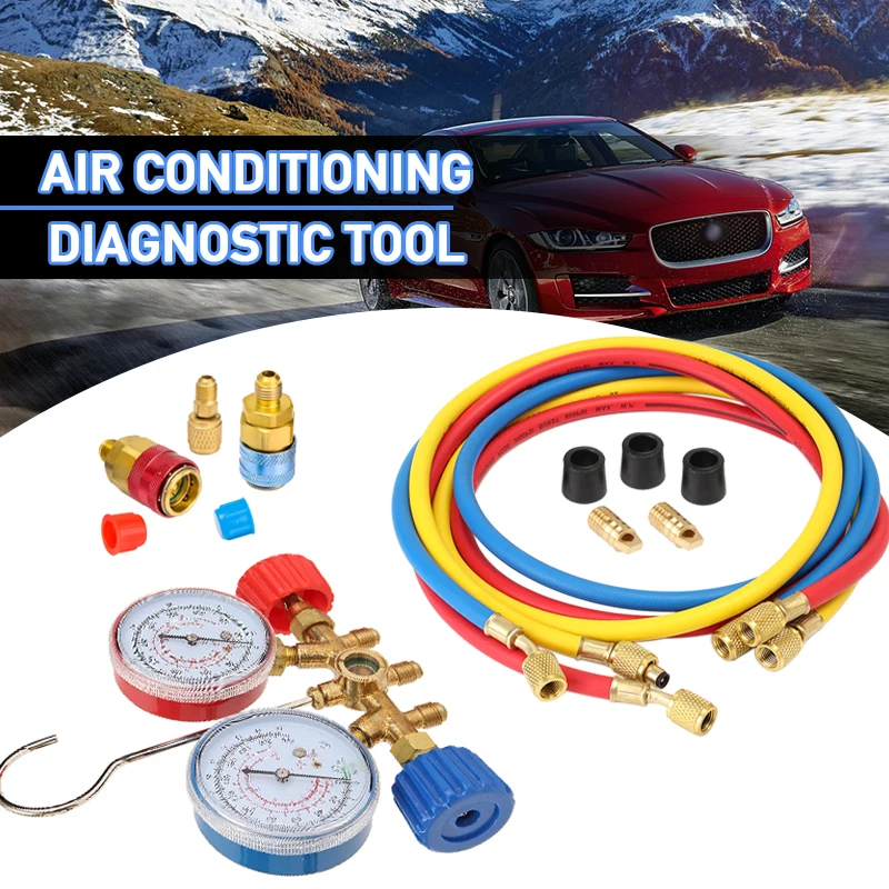 

Air Conditioning Household Lightweight Test Diagnostic Portable Refrigeration Pressure Gauge Meter Group R134A R12 R22 R502