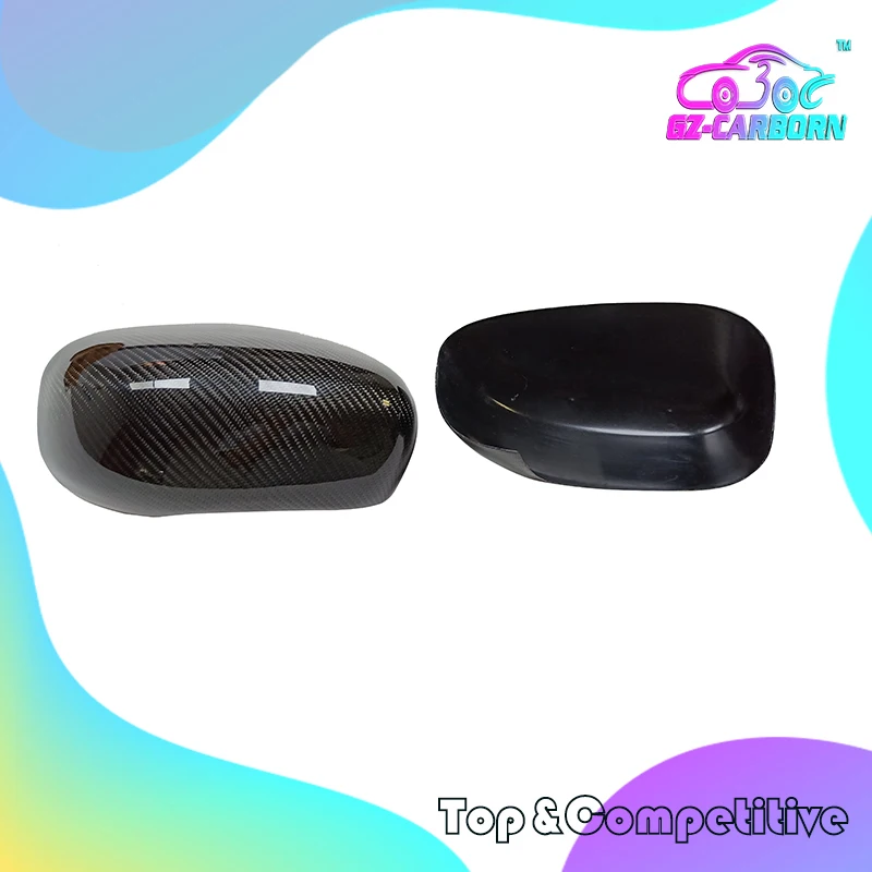 

Rear View Mirror Cover 2006-2008 For Dodge Charger 2004-2008 For Chrysler 300C Add On Style Gloss Black Real Carbon Fiber