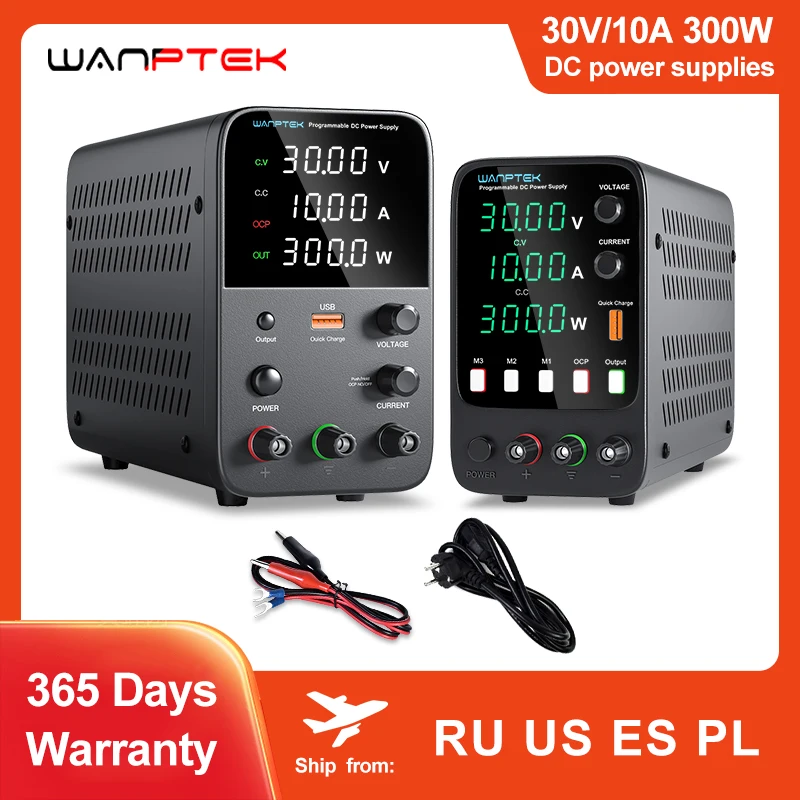 

Wanptek DC Power Supply Adjustable 30V 10A 60V 5A For Phone Repair Charge The Battery Lab Bench Switching Power Supply