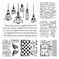 2022 love letters land of roses queen chessboard lamps pipes and chain stencils diy scrapbooking paper decoration coloring molds