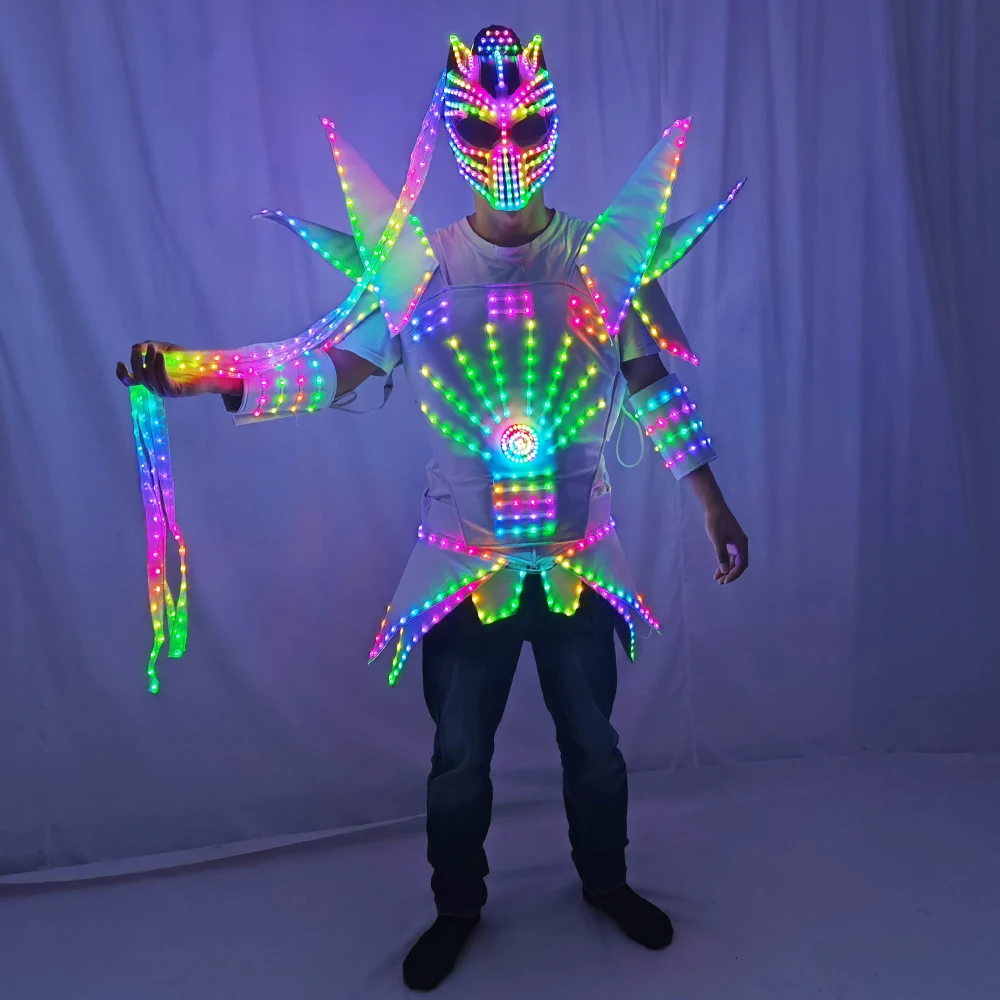 Полноцветный пиксельный фотокостюм для костюма светодиодная подсветка