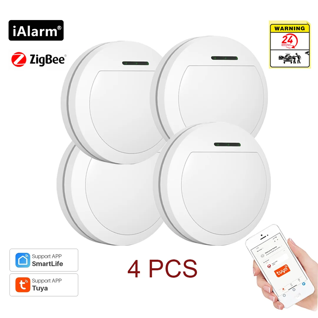 iAlarm 4PCS Infrared Detector SP02 Security Protection Alarm Sensor Tuya Zigbee Wireless Linkage Smart Home Life