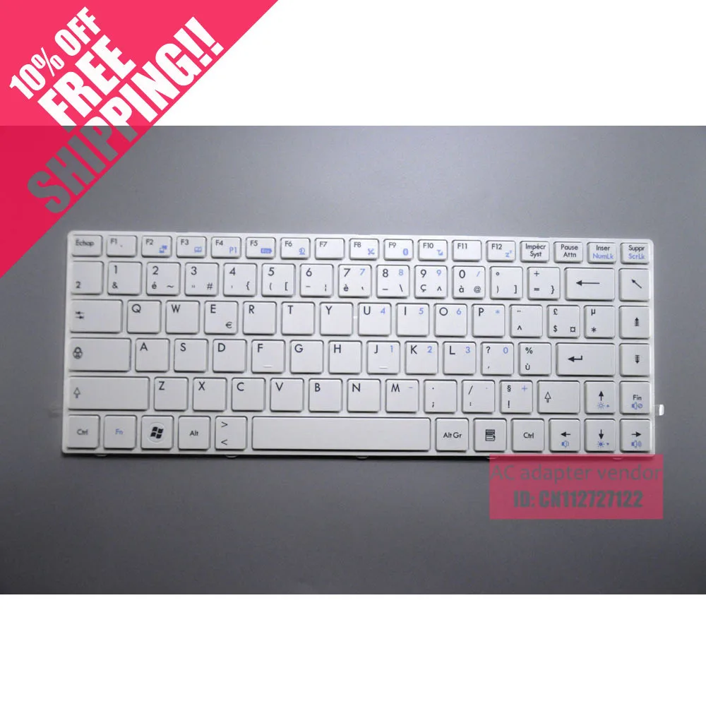 White FOR MSI CR420 CR460 X350 EX465 CX420 X370 laptop keyboard