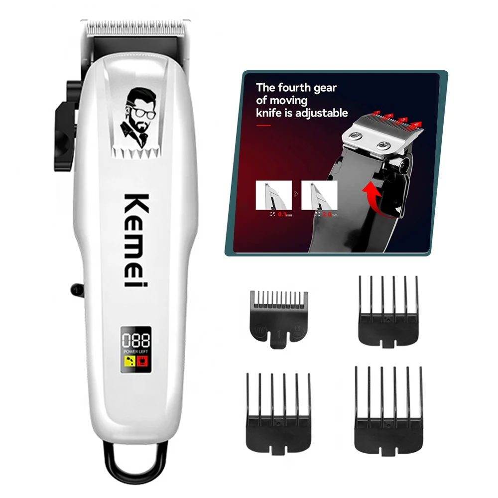 Kemei Professional Hair Clipper Rechargeable Hair Trimmer For Men Shaver Hair Cutting Machine Barber Accessories Cut Machin