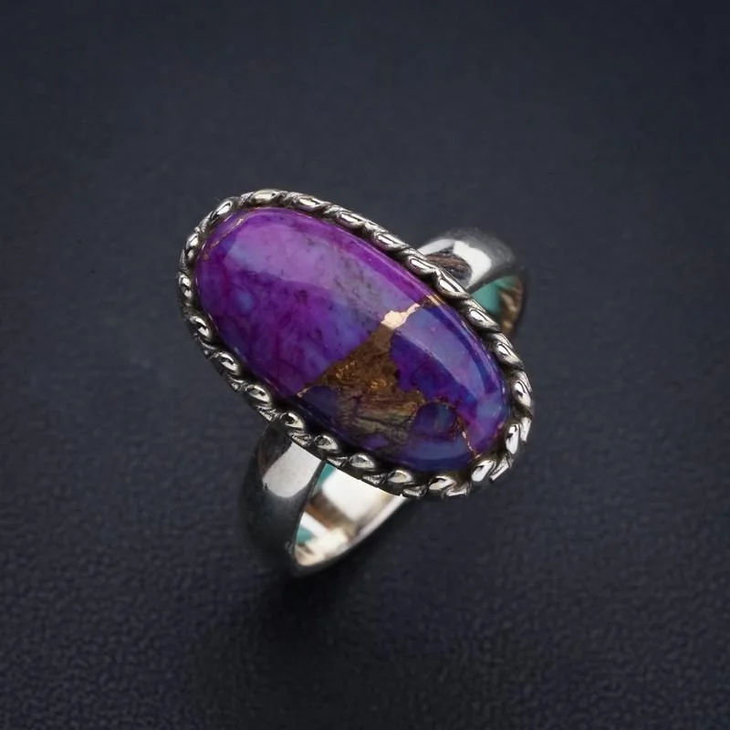 

StarGems Natural Copper Turquoise Handmade 925 Sterling Silver Ring 7.75 E9119