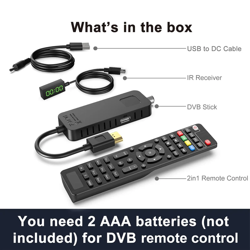 UBISHENG U3mini DVB T2 HDMI TV Stick H.265 DVB-T2 цифровой спутниковый декодер USB 2 0 ТВ тюнер
