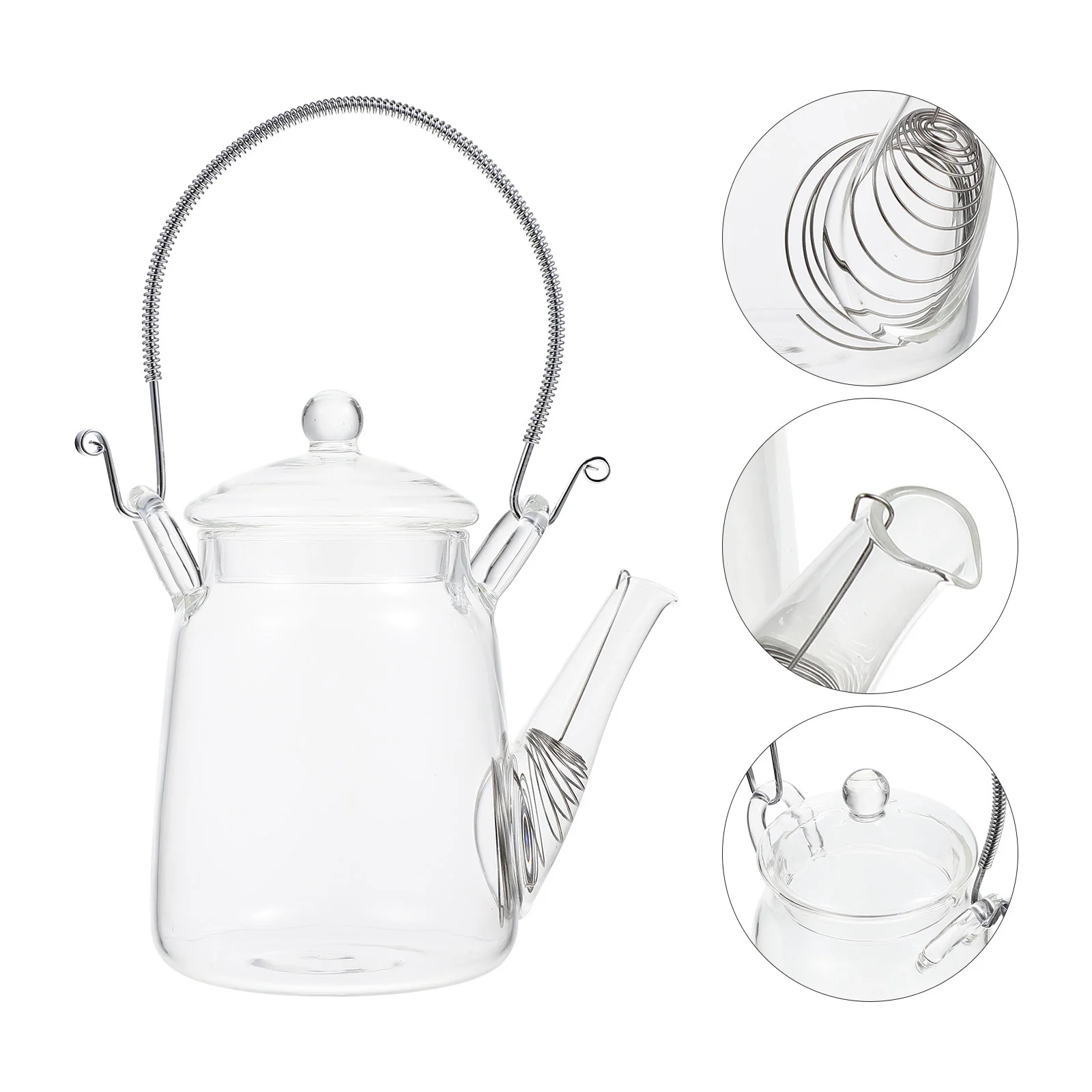 

Water Kettle Glass Pitcher Tea Coffee Withteapotbeverage Hot Jug Cold Spout Teapots Pitchers Cooling Container Pot Stovetop