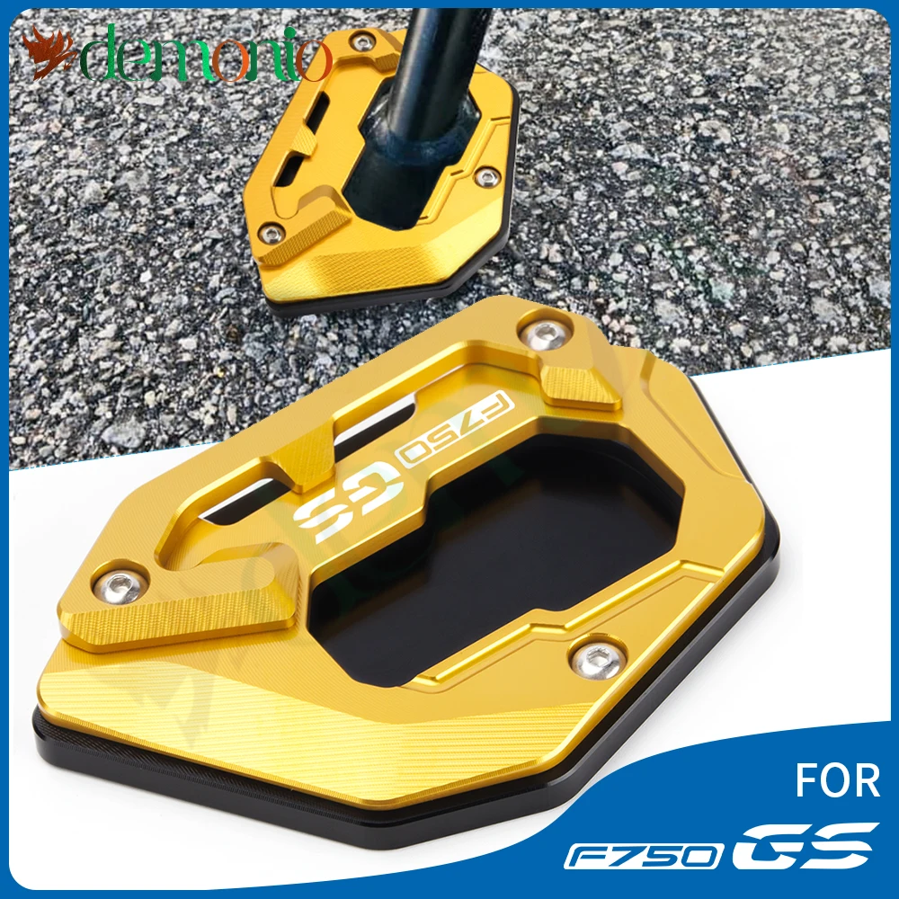 

Motorcycle Accessories CNC Aluminum Side Stand Enlarger Extension Base Plate For BMW F 750 GS HP R1250GS F750 2018 2022