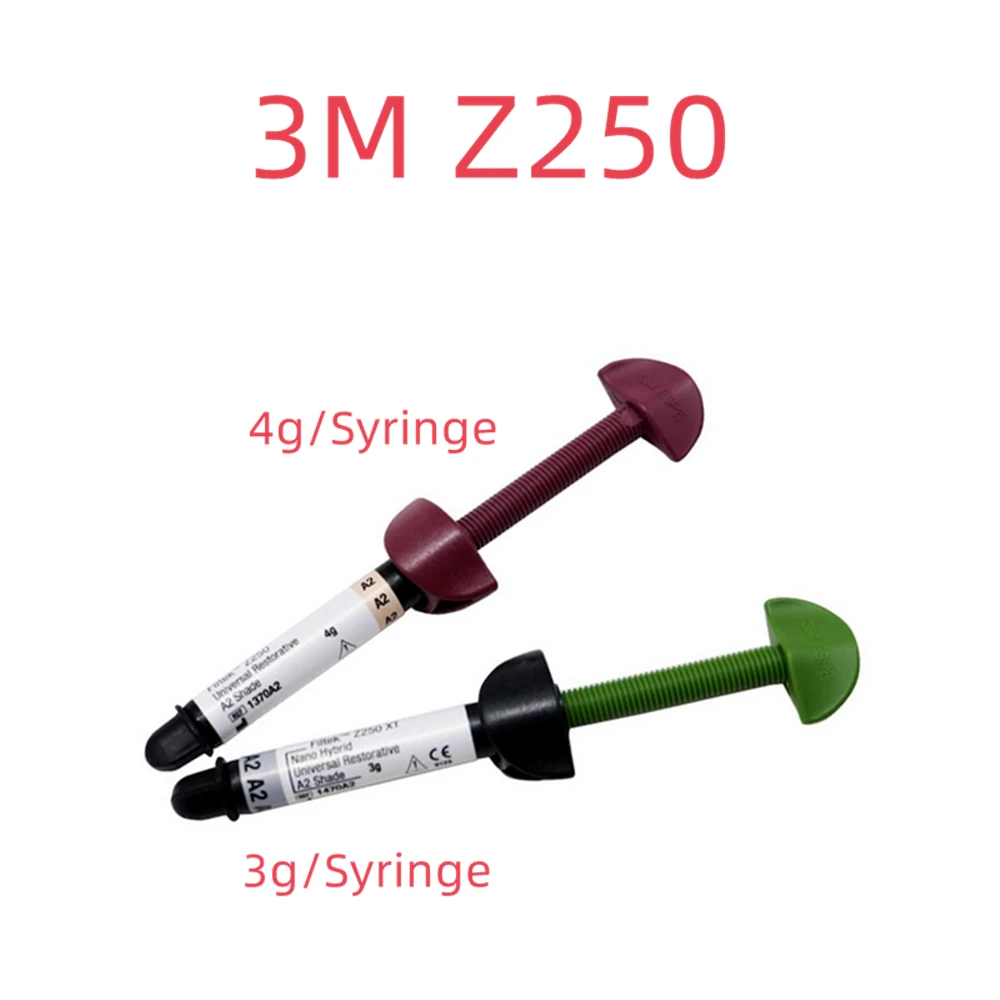 

Dentistry 3M Oral Materials 1Bag Dental Filling Composite Resin 3M ESPE Z250 Light Cure Composite 4g/Syringe A1 A2 A3 A3.5 Shade